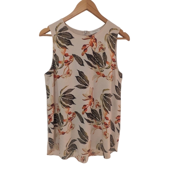 Babaton Floral Tank Top Size Small | Cream Sleeveless Blouse Aritzia - Picture 4 of 10